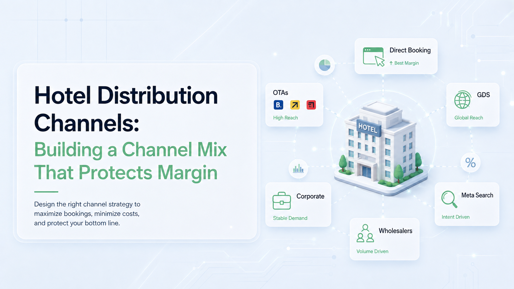 Hotel distribution channels guide: the full channel map, net contribution per channel, and how to build a channel mix that protects margin