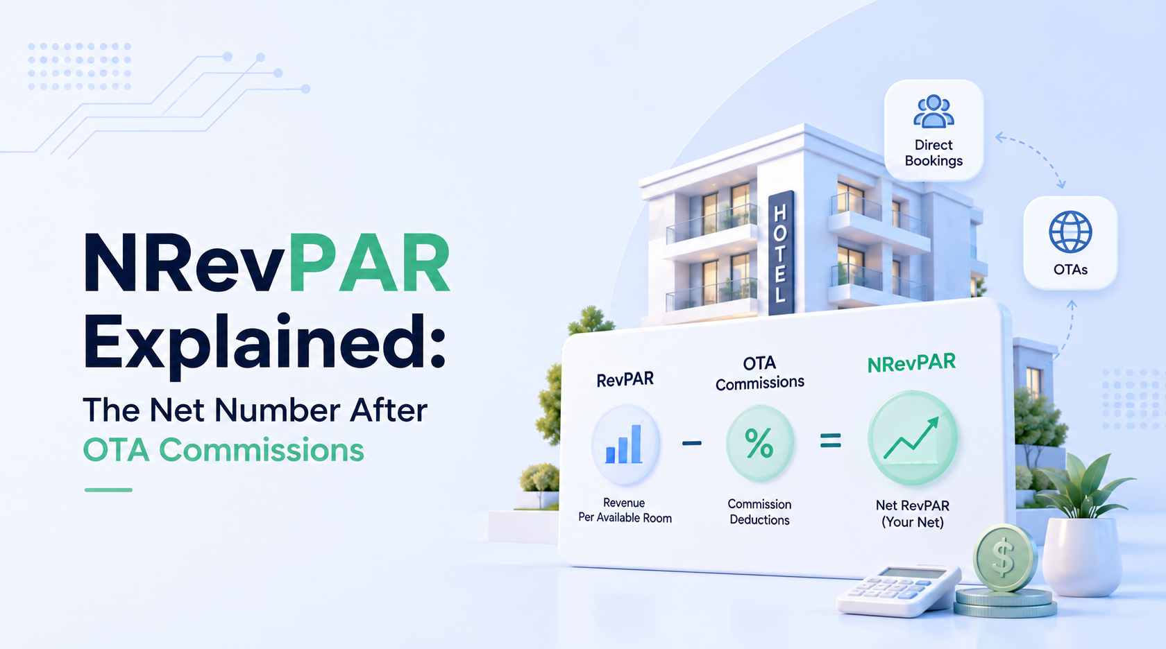 NRevPAR explained: net revenue per available room after OTA commissions, fees and loyalty discounts